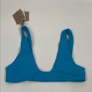 NWT Toast Swim Bikini Top Size S Scoop Top In Ocean Wave